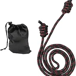 JAZZY PEARLS® Flow Rope Training Portable Sports Exercise Fitness Equipment Home Gym Woven Black and Red-Sporting Goods-Fitness Running & Yoga-Fitness Equipment & Gear-Jump Ropes-picture-11