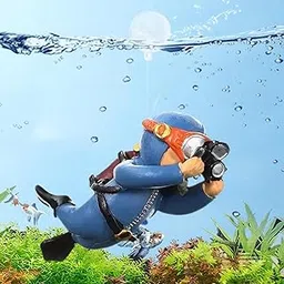 VAYINATO® (1 Pcs-Diver (Random Color) Floating Fish Tank Decoration Toys, Fish Tank Attractive Cute Miniature Decoration for Aquarium,Home Office Desktop Cake Topper Gifts by Petzlifeworld-image-3