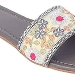 style socio fashions Women Ethnic Embroidered Flats Footwear for Casual Wear Party and Formal Wear-picture-17