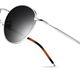 sungait Polarized Classic Small Vintage Round Sunglasses For Women Men Classic Metal Frame Retro-picture-18
