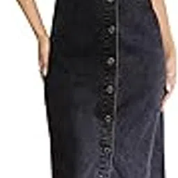 sassafras Women Denim Front Button Midi Dress-picture-35
