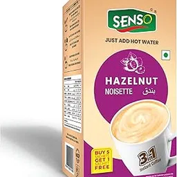 SENSO Instant Hazelnut Coffee Latte Premix|Hot & Cold Coffee|Premix Readymade Mix Pouch|Easy To Carry|Instant Coffee Powder Premix Sachets (Hazelnut) (5+1 Free), Pack Of 1 - 140 Gram-image-8