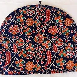 Poshmandala Tea Cozy Cover Malati Hand Block Winter Tea Cosy Cotton Tea Kettle Warmer Pot Cover Hot Coffee Cover Handamde Kitchen Décor Size (14X11 Inches)-picture-13