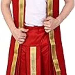 Ready to Wear Dupion Silk Dhoti With Dupatta For Men Wedding, Pooja And Traditional Function Use It [ Waist - Free Size And Height 42 Inches]-image-63