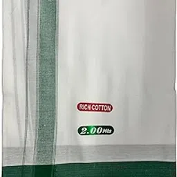 Cotton Fancy Plain Border Dhoti White Colour 2 Meter-picture-38