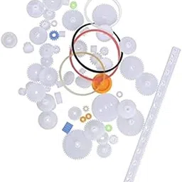 75 pcs/lot different type mini gear Plastic Crown Gear Set DIY Rack Pulley Belt Worm Single Double Gears-picture-40