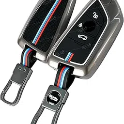 Coll of Fest Metal Silicon Key Cover Compatible with BMW X1, X3, X6, X5, 3 Series, 5 Series, 6 Series, 7 Series, GT Series, M, X Series, 3 Button Blade Smart Key Visible in Low-Light Condition-picture-53