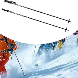 Merishopp Trekking Poles Aluminum Alloy Hiking Poles for Trekking Climbing Snowshoeing Black-picture-32
