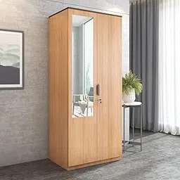 Nilkamal Milford Neo 2 Door Wardrobe with Mirror Engineered Wood Almirah | 1 Year Warranty | Urban Teak-picture-10