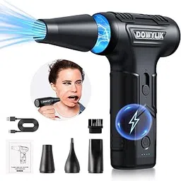 Compressed Air Duster, 220000RPM Electric Air Duster, Canned Air Compressed Air, Stepless Speed Mini Blower Jet Dry Air Blower Compressed Air Duster with LED for Car, Computer, Keyboard image 1