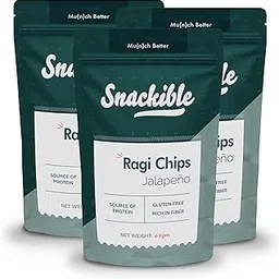 Snackible Jalapeno Ragi Chips - 55gm (Pack of 3)-picture-33