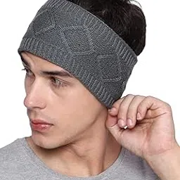 gajraj Unisex Knitted Woolen Headband Earwarmer Earmuffs for Men and Women-picture-11