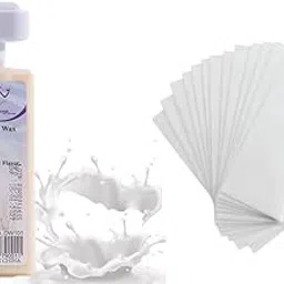 KROYWEN Wax Milk Roll-On Wax Kit (Refill Wax) 150 ML for Womena & Body Wax Strips(10 piec)-picture-33