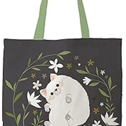 the purple tree Cute Cat Canvas Tote Bag - 1 Pc, Women Tote Bag, Canvas Tote Bag, Printed Tote Bag, Printed Canvas Tote Bag, Stylish Bags For Women-picture-16