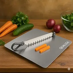 Cut N CHOP Stainless Steel Kitchen Cutter & Chopping Board | Multipurpose 2-in-1 Knife & Board Tool for Effortless Cutting & Chopping-picture-11