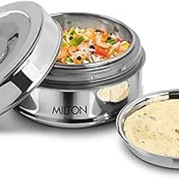 MILTON Steel Snack Stainless Steel Small Tiffin, 480 ml, Steel Plain-picture-24