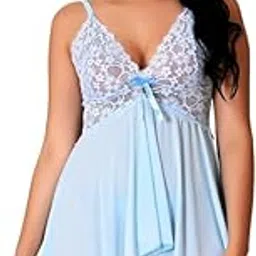 love maker Babydoll Lace Nighty with Adjustable Straps Above Knee V Neck S-3XL-picture-56