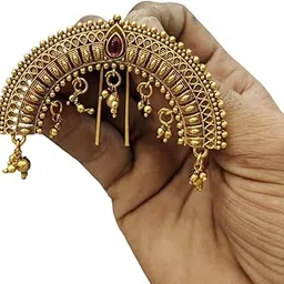 KGR Splash HAlf Pirai Design Brooch Hair PIn Jada Billai For Hair-picture-16