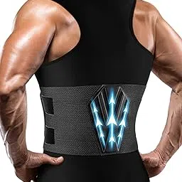 Cimkiz Sauna Vest for Men Waist Trainer Zipper Neoprene Sauna Suit Tank Top (Small, Black Zipper) (Small, Black Zipper) (X-Large, Black Stretch)-picture-11