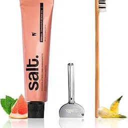 Salt. Oral Care Senergy Sensitivity Toothpaste + Eco-Friendly Squeezer Key + Natural Bamboo Eden Toothbrush-picture-27