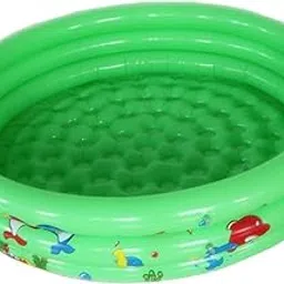 JAZZY PEARLS® Inflatable Triple Ring Children's Swimming Pool 35x10inch Green-Sporting Goods-Outdoor Sports-Camping & Hiking-Tents & Canopies-1Piece Inflatable Swimming Pool Tub (Without inflator)-picture-13