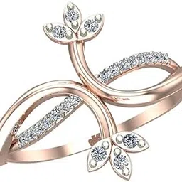 dishis 14K /18K Rose Gold Diamond Ring for Women-picture-35