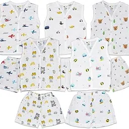 king born baby & kids garments Baby Boys & Girls Organic Cotton Muslin Jabla and Shorts Set|Summer Dress for Baby Boys and Girls,-picture-52