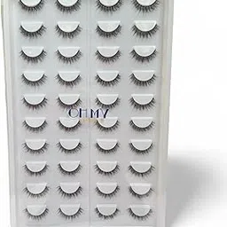 False Eyelashes Transparent Band False for Women (Set of 20 Pair) (milan muse)-picture-40
