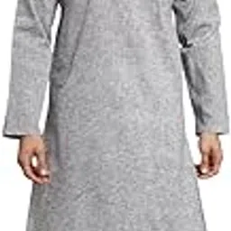 latest chikan Men's Cotton Regular Textured Long Kurta Full Sleeves - Casual Ethnic Wear-picture-20