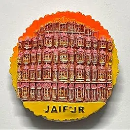 Hawa Mahal Jaipur Fridge Magnet, 3D Handcrafted Marble Art, Tourist Souvenir, Indian Monument-picture-27