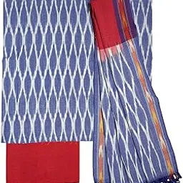 ivikta Pochampally Ikkat Dress materials for Women | Pure Cotton Handloom Unstitched Suit Set-picture-48