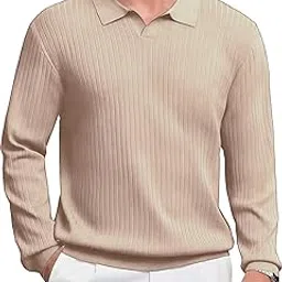 tysort Men's Woolen Full Sleeve Collar Polo Knitted Sweater for Men,Winter Wear Sweater for Men.-picture-48