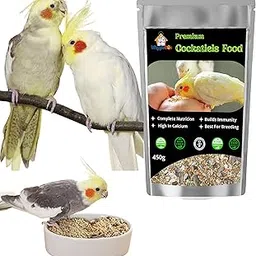WiggleBoo Bird Food for Cockatiels - 450gm | Natural & Healthy Premium Mix Seeds, Canary Seed, Sunflower Seed | Daily Birds Food Seeds-picture-30