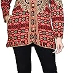 Women Sweater for Winter Woolen Acrylic Full Sleeves Round Neck Stylish Design Cardigan Girls/Ladies|Beige01, M-image-53