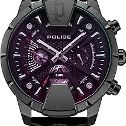 police Quartz Multifunction Black DIAL Leather Strap Watch for Men-PLPEWJF2203704W-picture-45