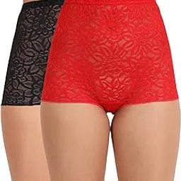 selfcare Pack of 2 High Waist Net Boyshort Panties-picture-17