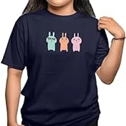 venhance Womens T Shirt, Cotton 180 GSM Graphic T-Shirt,Round Neck, Short Sleeve,with Bunny Print, Regular Fit-picture-34