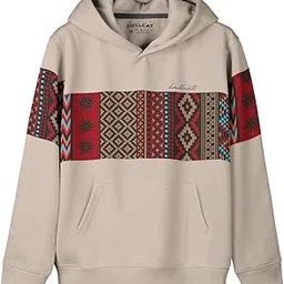 HELLCAT Color blocked Cotton Blend Hoodie Sweatshirt For Boys-picture-32