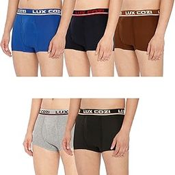 lux cozi Men's Cotton Trunks Solid,Breathable (Pack of 5)-picture-17