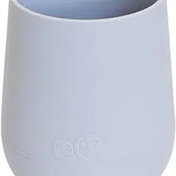 ezpz Mini Cup - 100% Silicone Drinking Training Open Cup for Baby/Toddler - Designed by a Pediatric Feeding Specialist - Soft Non-Slip Grip - Weighted Base & Tactile Bumps - 118ml, 12 Months+ (Pewter)-picture-30