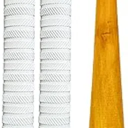 AOKO Plain White Soft Comfortable 2 Rubber Grips for Better Shock Absorption 1 Grip Cone for Cricket Bat Handle Accessories( Pack of 3 )-picture-35