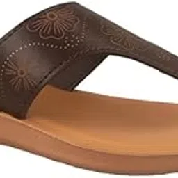 Synthetic Floral Casual Lightweight Open Toe Comfortable Flat Slipper For Women (AE0661)-image-10