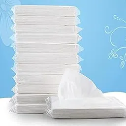 Disposable Facial Tissues, 100 Pulls, Tissue Paper Rolls for Home and Office Use, Cleaning Cloth Diaper Wipes (Pack of 6)-picture-27