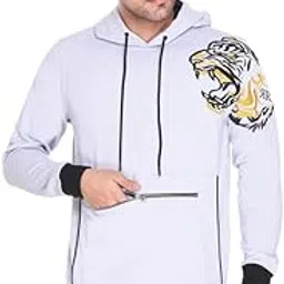 Raves Mens Premium Fleece Hoodie Sweatshirt | Soft Cotton Blend Winter Pullover with Embroidery | Stylish Warm Hooded Sweatshirt with Pockets & Drawstring-image-70