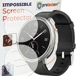 PROTECTERR | 2-Pack | Screen Protector Guard for Amaz fit Active 2 | 1.32 inch | Smartwatch - Flexible & Ultrathin TPU Film, 9H Scratch Resistant, Bubble Free - Not Tempered Glass-picture-15