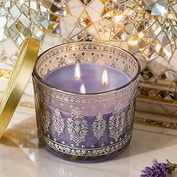 EKAM 2025–26 Festive Fragrance Gift| Scented 3 Wick Candle| Lavender | Inspired by Sheesh Mahal | 28-Hour Burn | Essential Oil Infused | Gift Box for Festive Celebrations, Weddings, Giveaways, etc.-image-8