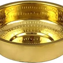 Putrika Brass Cooking Utensil Patile | Tope | Cookware | Tapeli | Peetal | Urli | Ponichatti | Thiruvaradhana Bowl | Tharpana Chatti | Abhisheka Pathram for Pooja | Puja – Nombu Bowl (Large)-picture-58