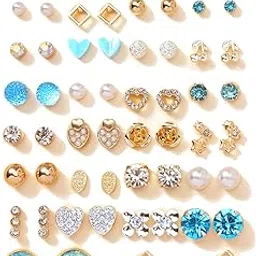 shining diva fashion 30 Pairs Earrings Combo Set Latest Stylish Crystal Pearl Earrings for Women and Girls (sd14775er)-picture-46