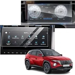 CAIDEN GUARDS Unbreakable Infotainment Screen Protector Compatible With Hyundai Tucson 2022 Navigation System (With Instrument Cluster Guard) It'S Flexible Not A Glass [Transparent]-image-11