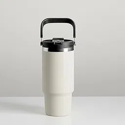 Stainless Steel Vacuum Insulated Tumbler, 900ml Double Wall Travel Cup with Handle and Straw Lid, Leakproof Design for Hot and Cold Drinks, Perfect for Gym, Office, Travel (White)-image-95